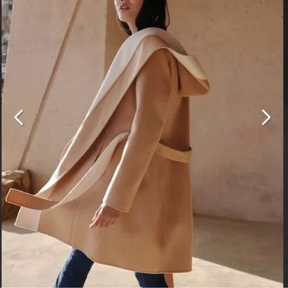 BCBG MAXAZRIA Wool Wrap Long Soft Hooded Jacket Coat XS BCBGMAXAZRIA almost sold - Picture 5 of 12